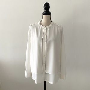 Adolfo Dominguez White Shirt Size 8